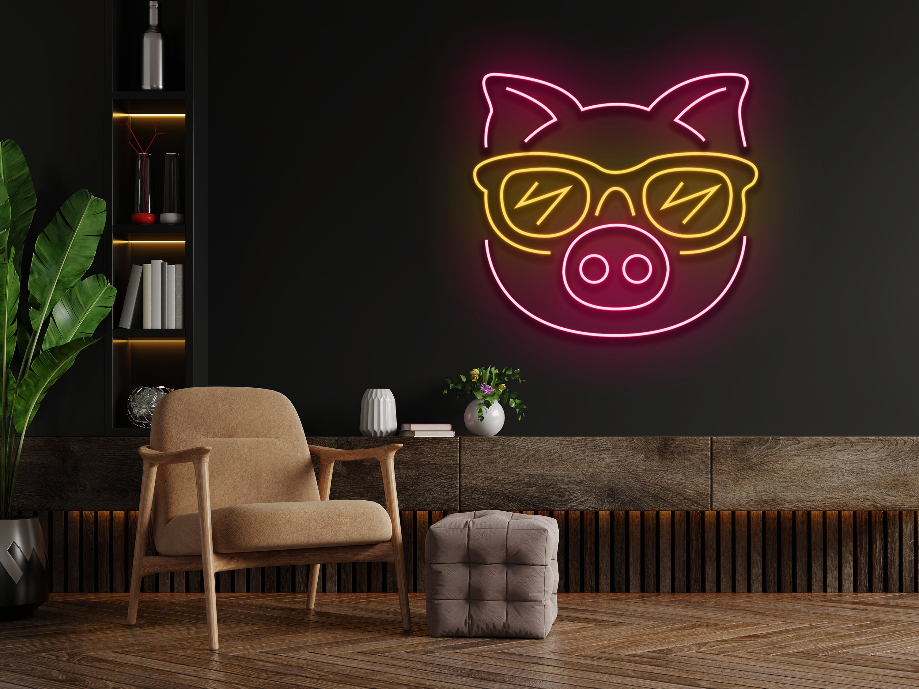 Cool Pig Neon Sign