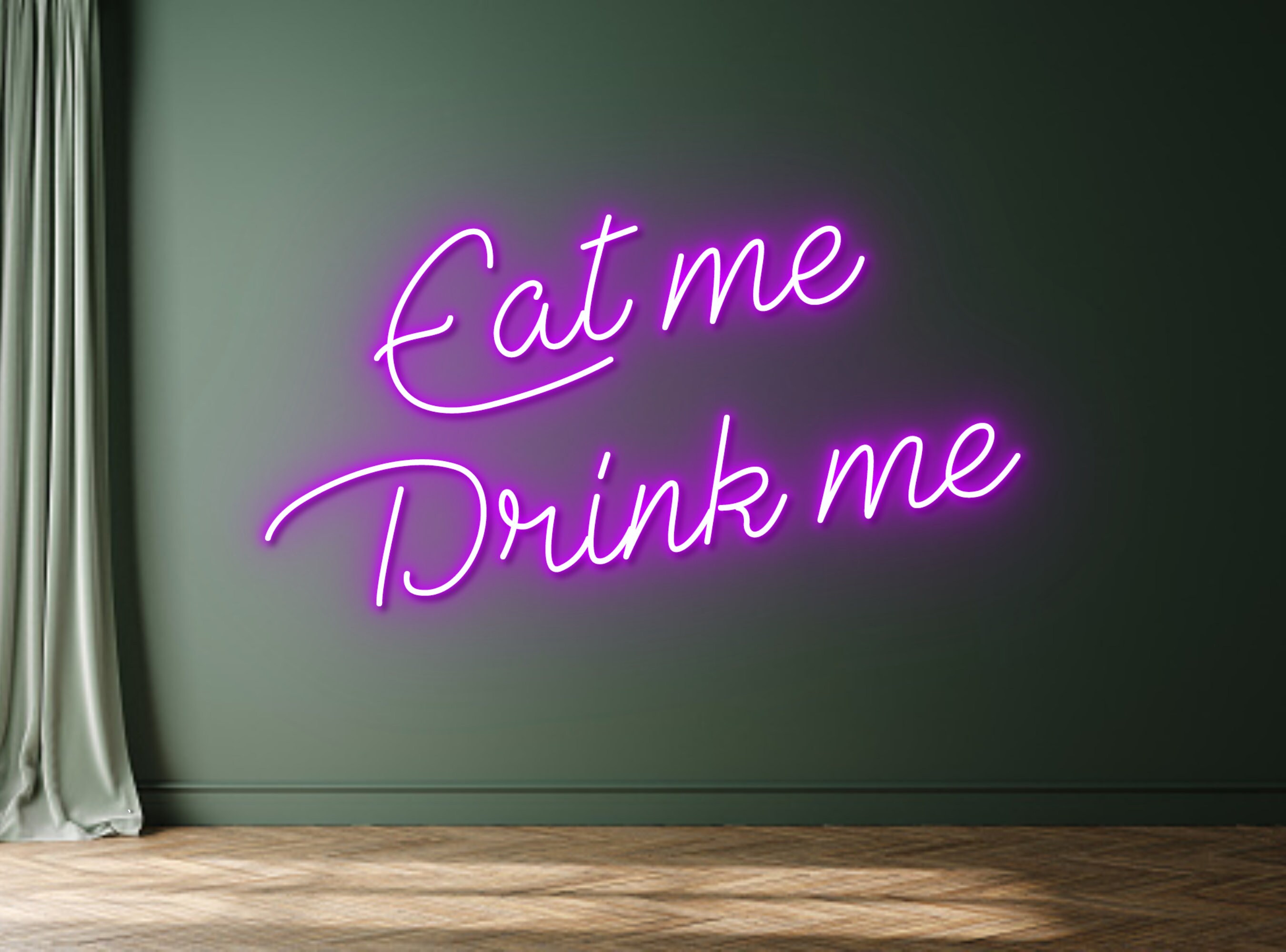 Eat Me Drink Me Neon Signs Decor Business