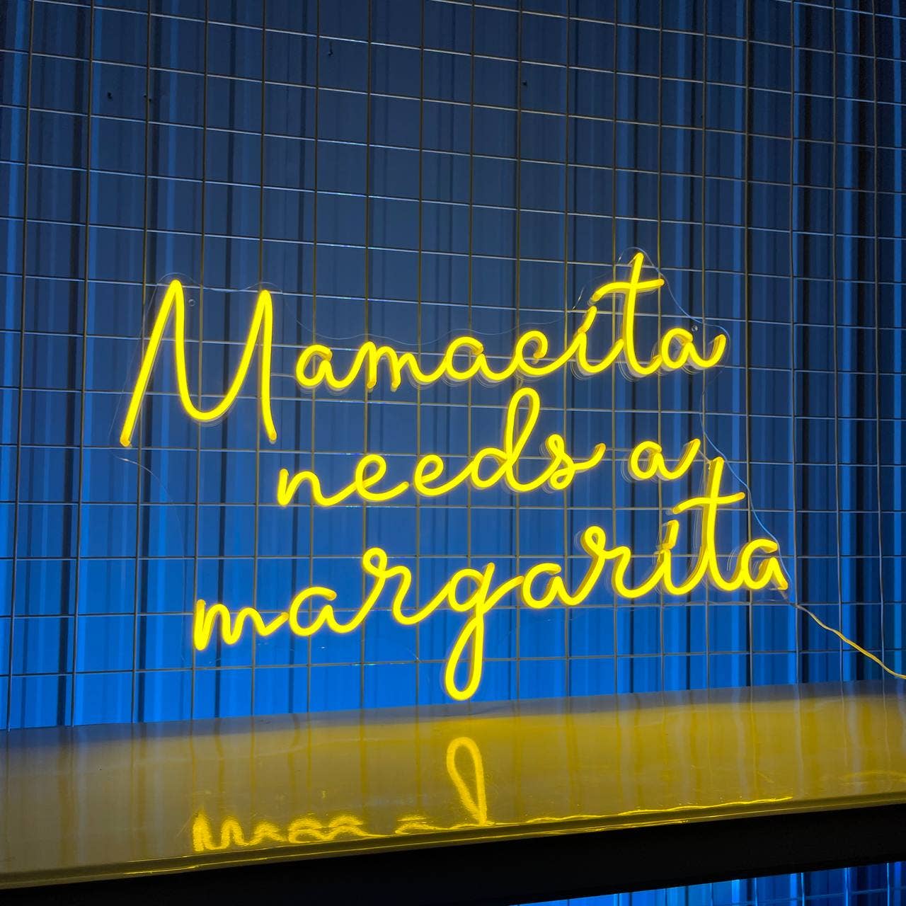 Mamacita Needs A Margarita Neon Sign Wall Art Decor