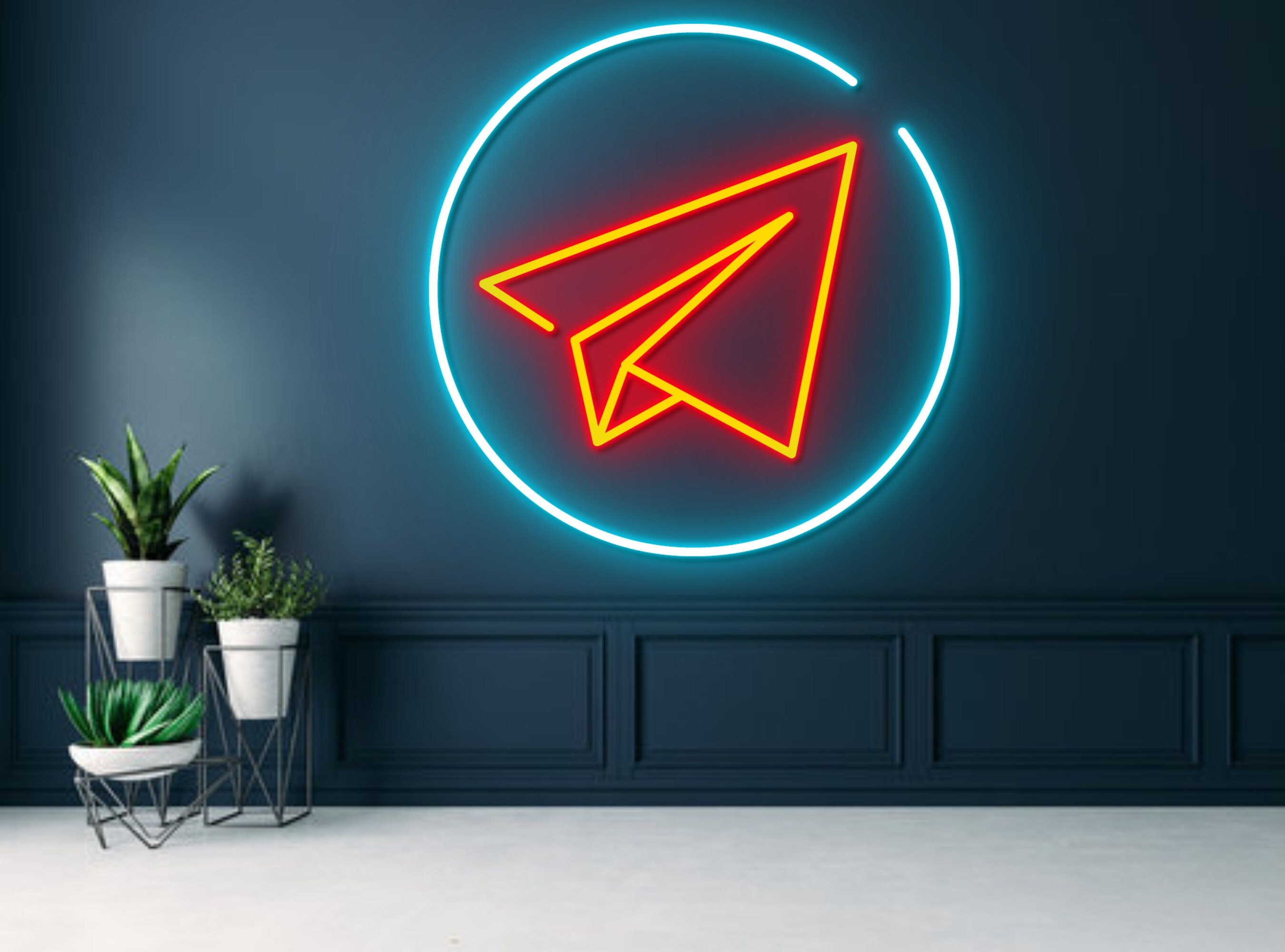 Paper Plane Neon Sign