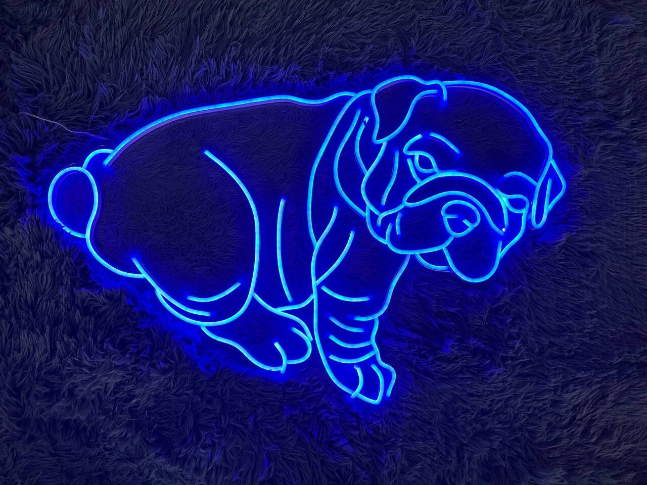 Bulldog Neon Sign Pet Room Wall Decoration