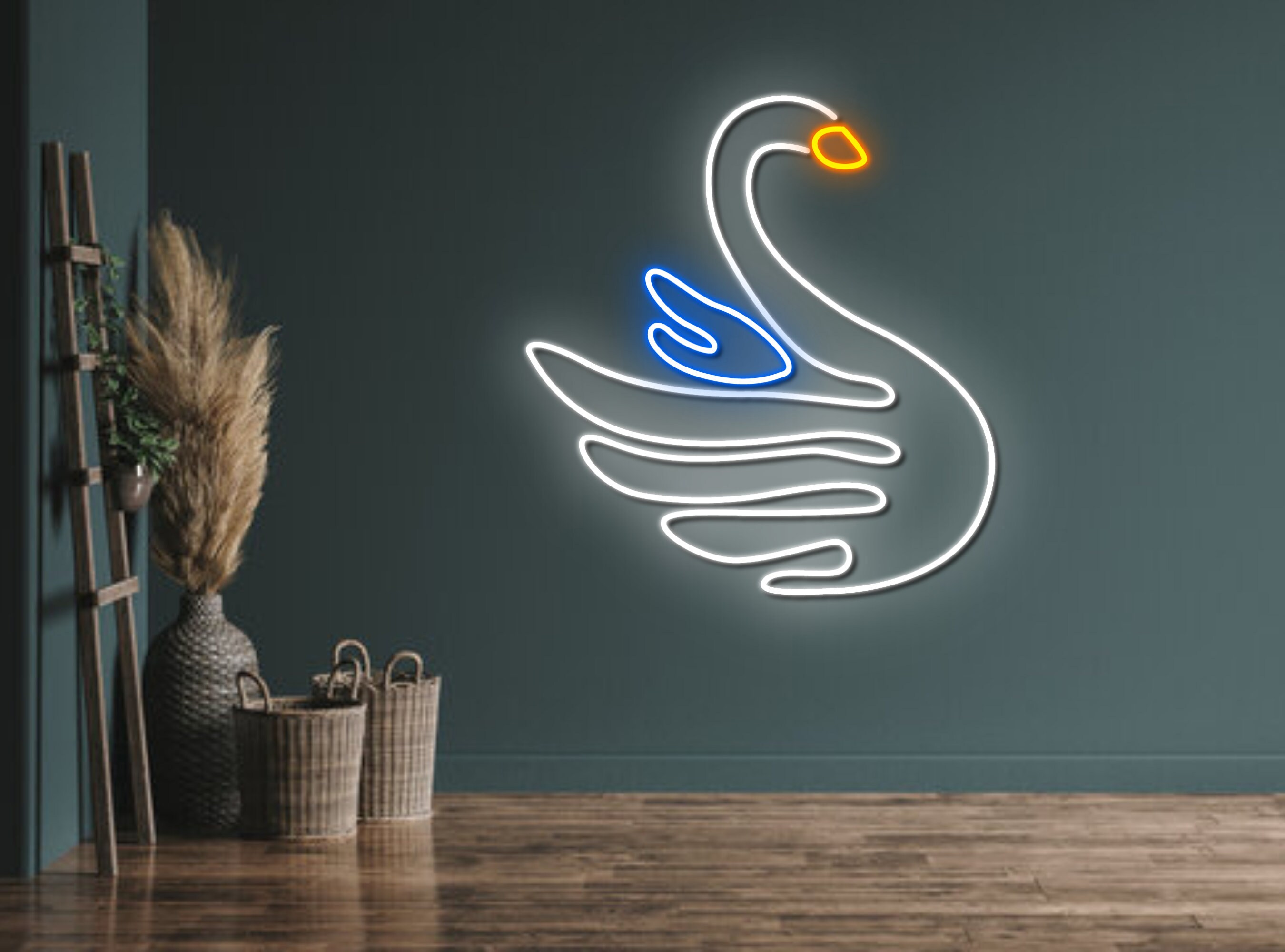 White Swan Neon Sign