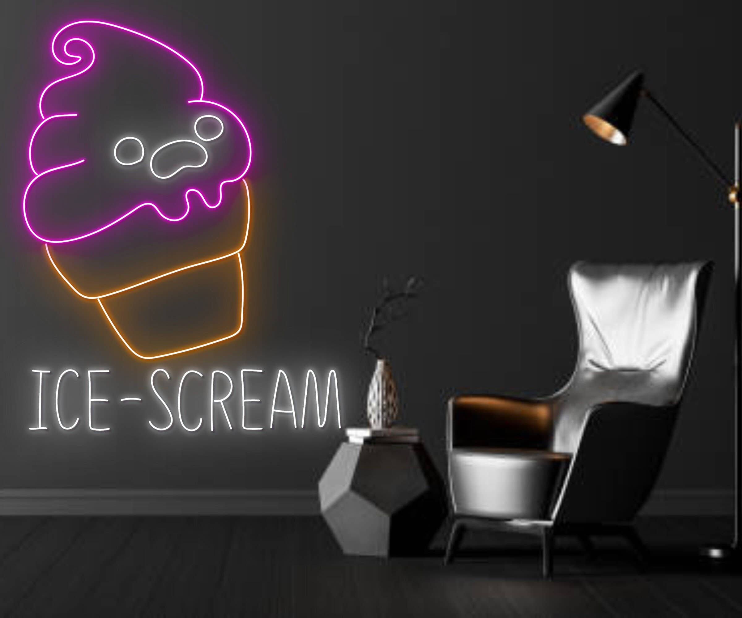 Ice Scream Neon Sign Ice Cream Parlor Sign Decor