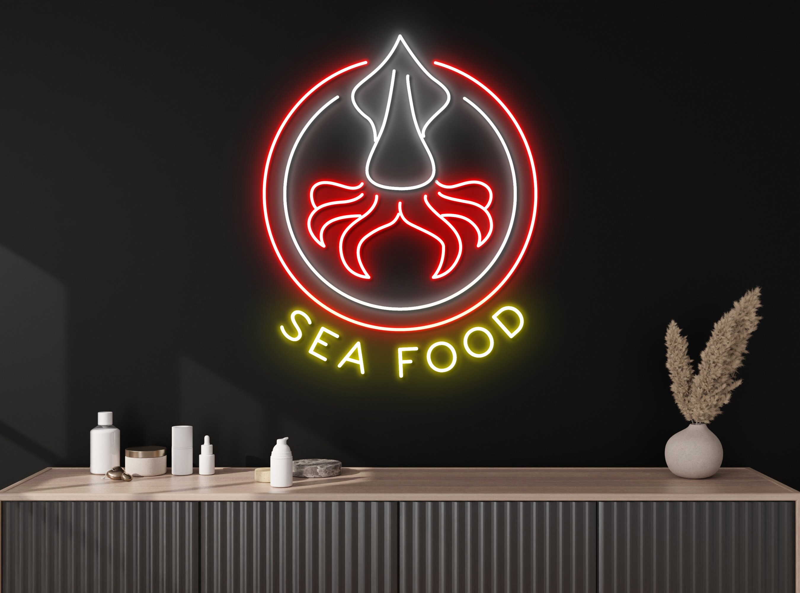 Seafood Restaurant Neon Sign