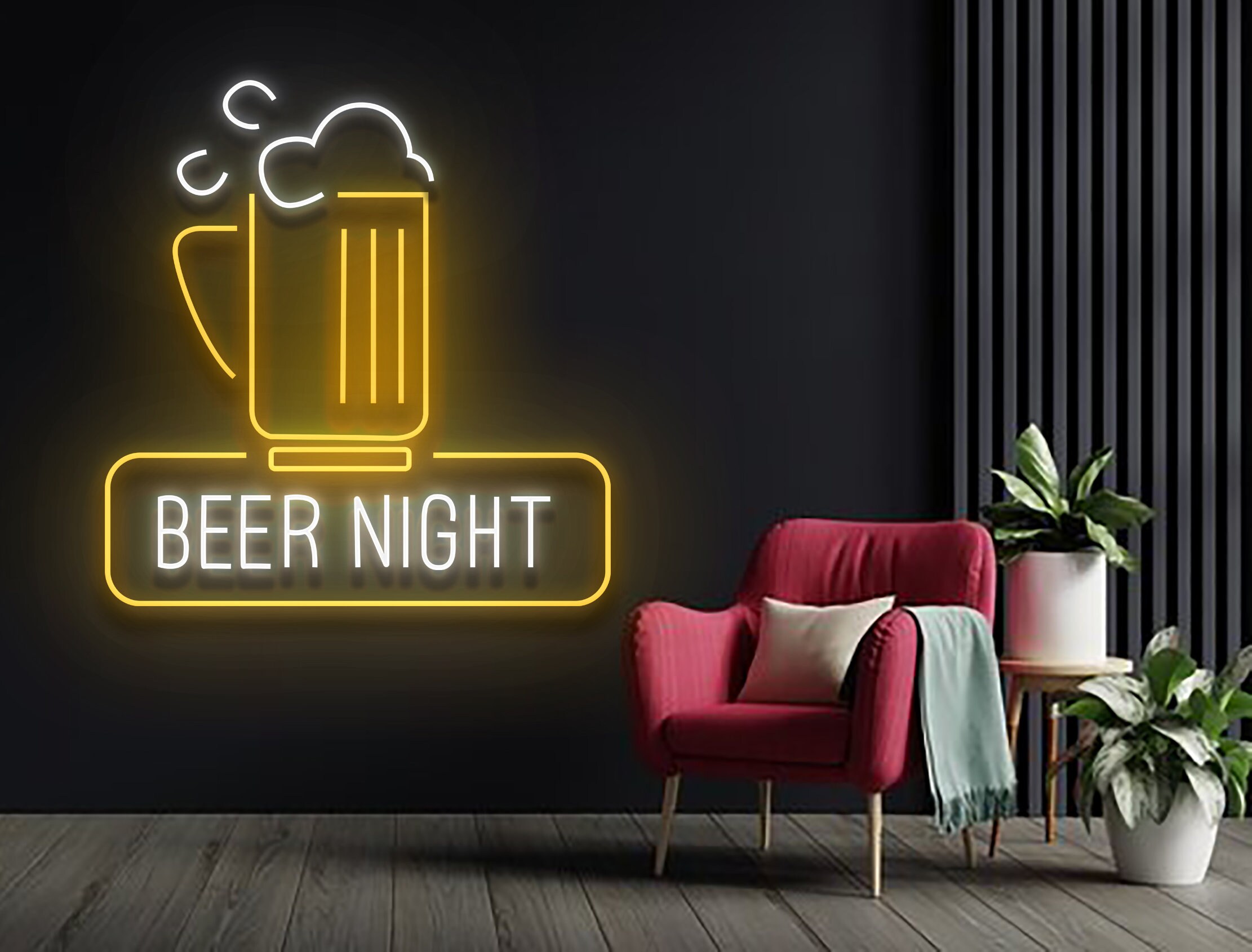 Custom Beer Night Glass Cup Of Beer Neon Sign
