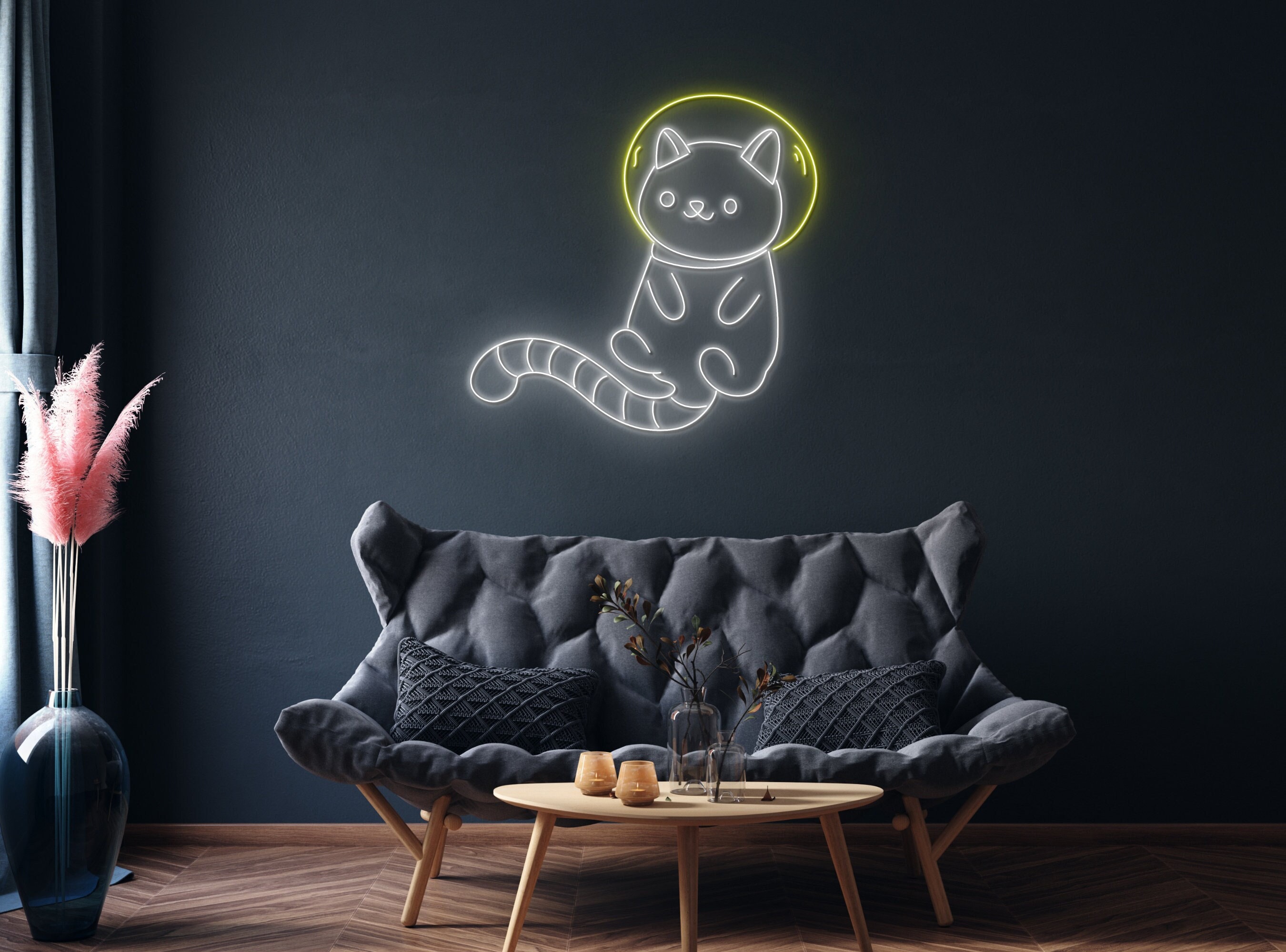 Cute Cat Astronaut Neon Sign Wall Art Decor