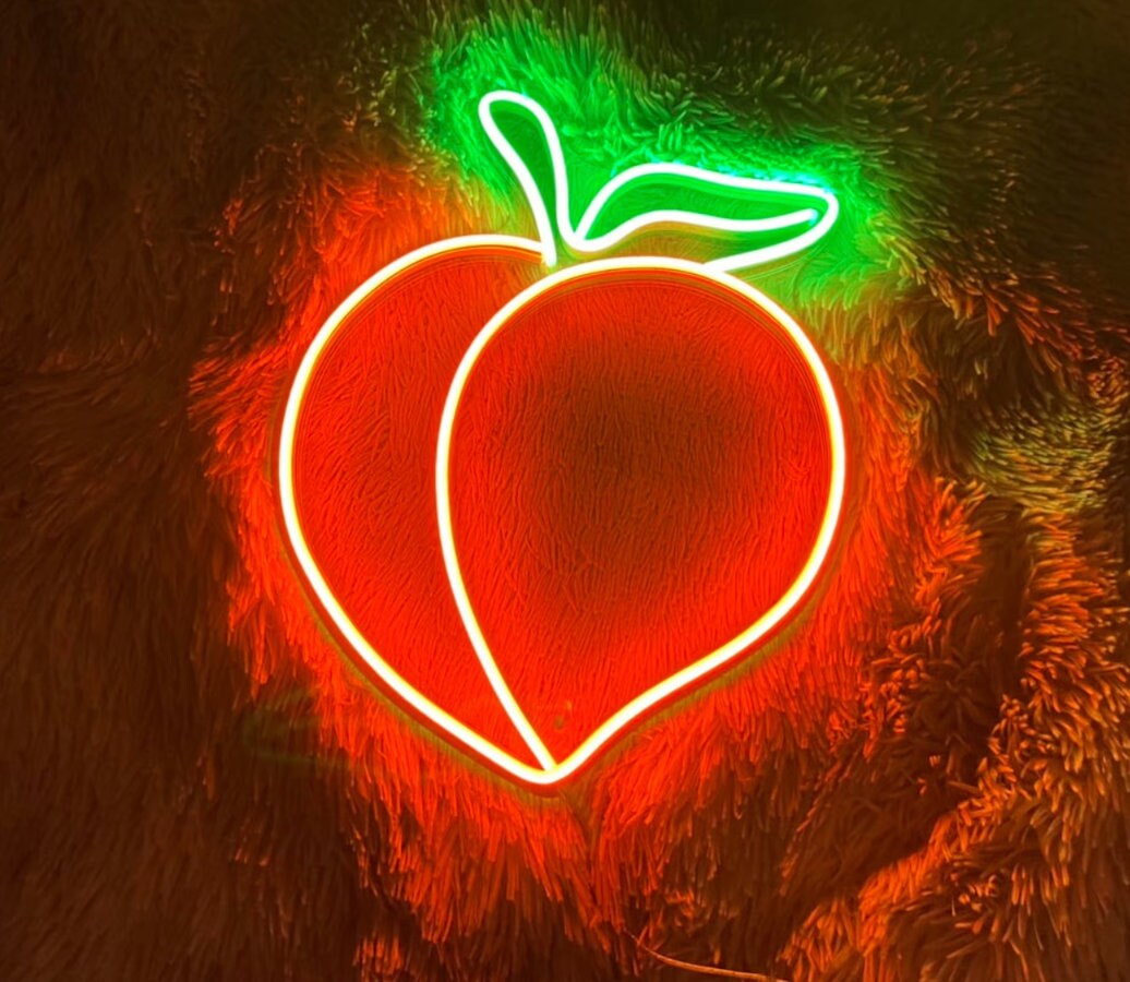 Peach Neon Sign Birthday Gifts