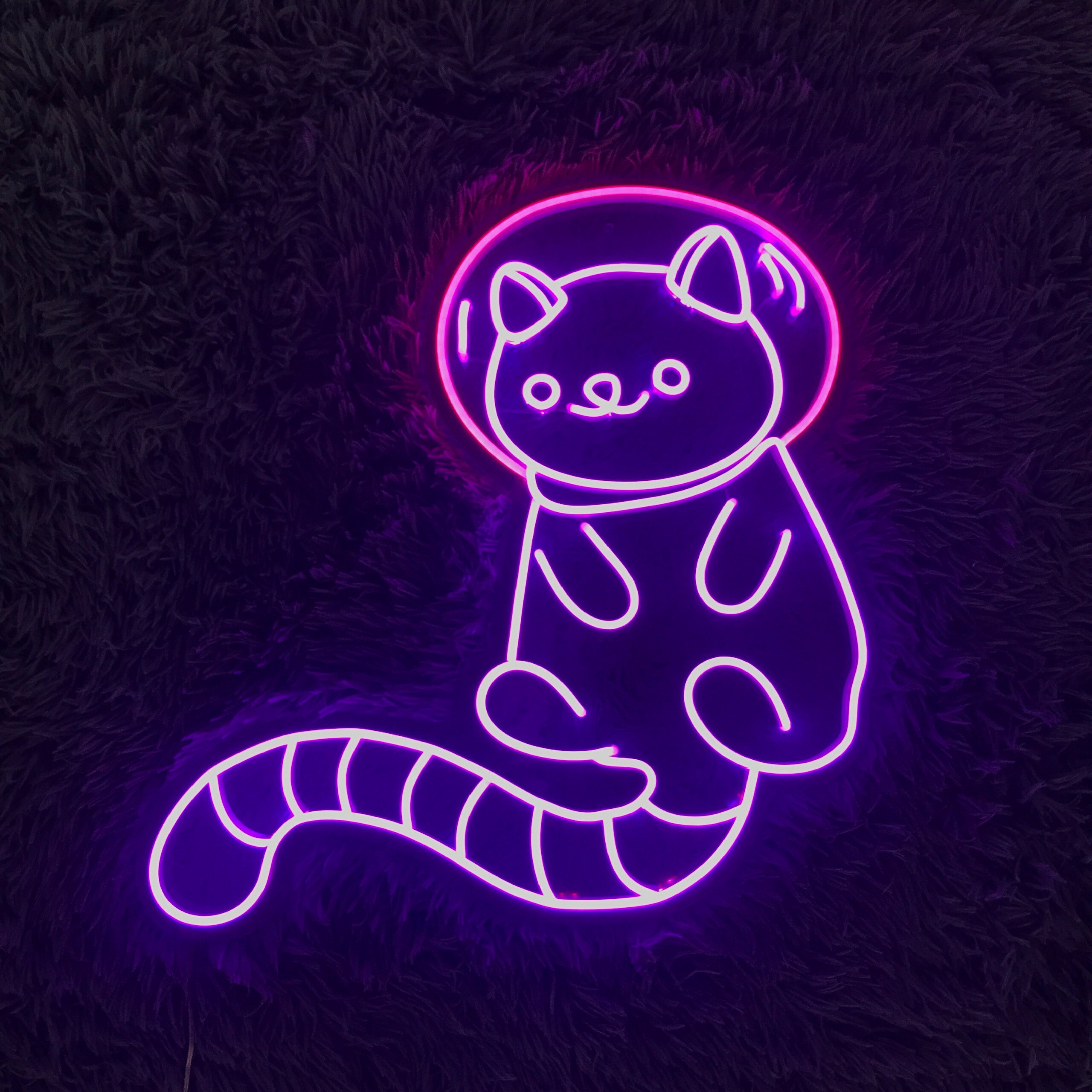 Cute Cat Astronaut Neon Sign Wall Art Decor
