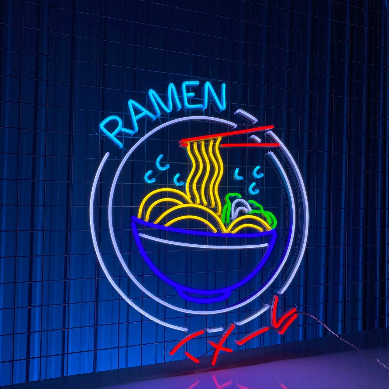 Ramen Bowl Neon Sign Ramen Restaurant Signboard Decor