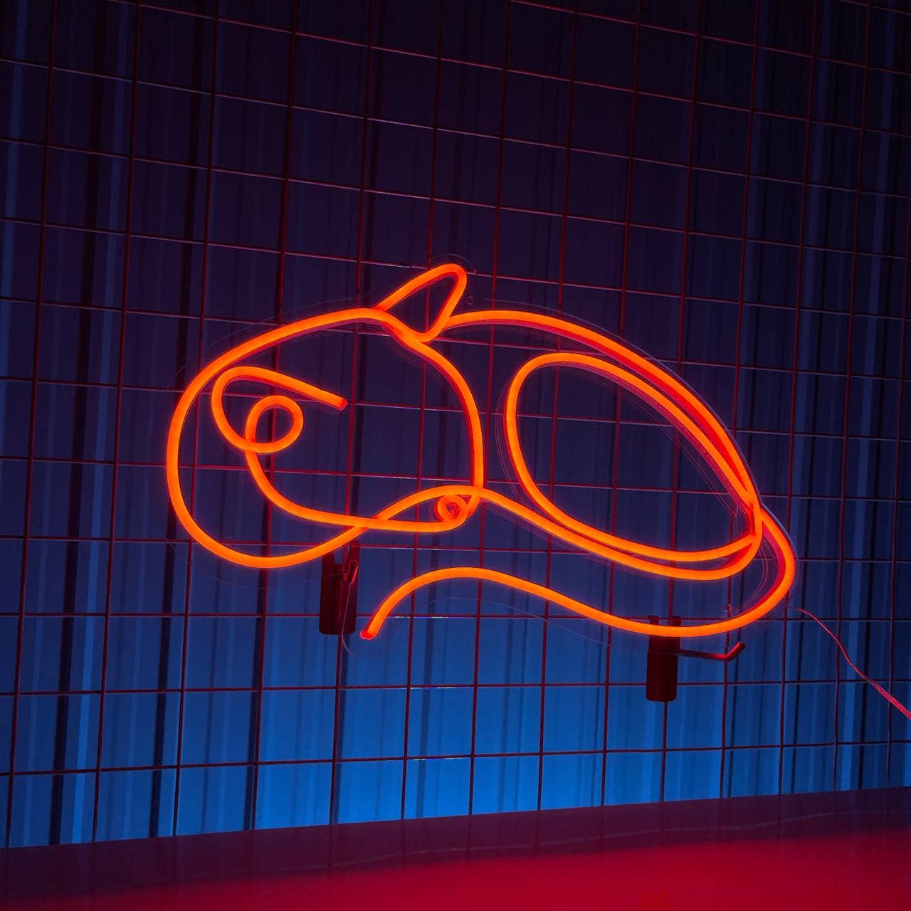 Fox Line Neon Sign Animal Shop Wall Sign Decor