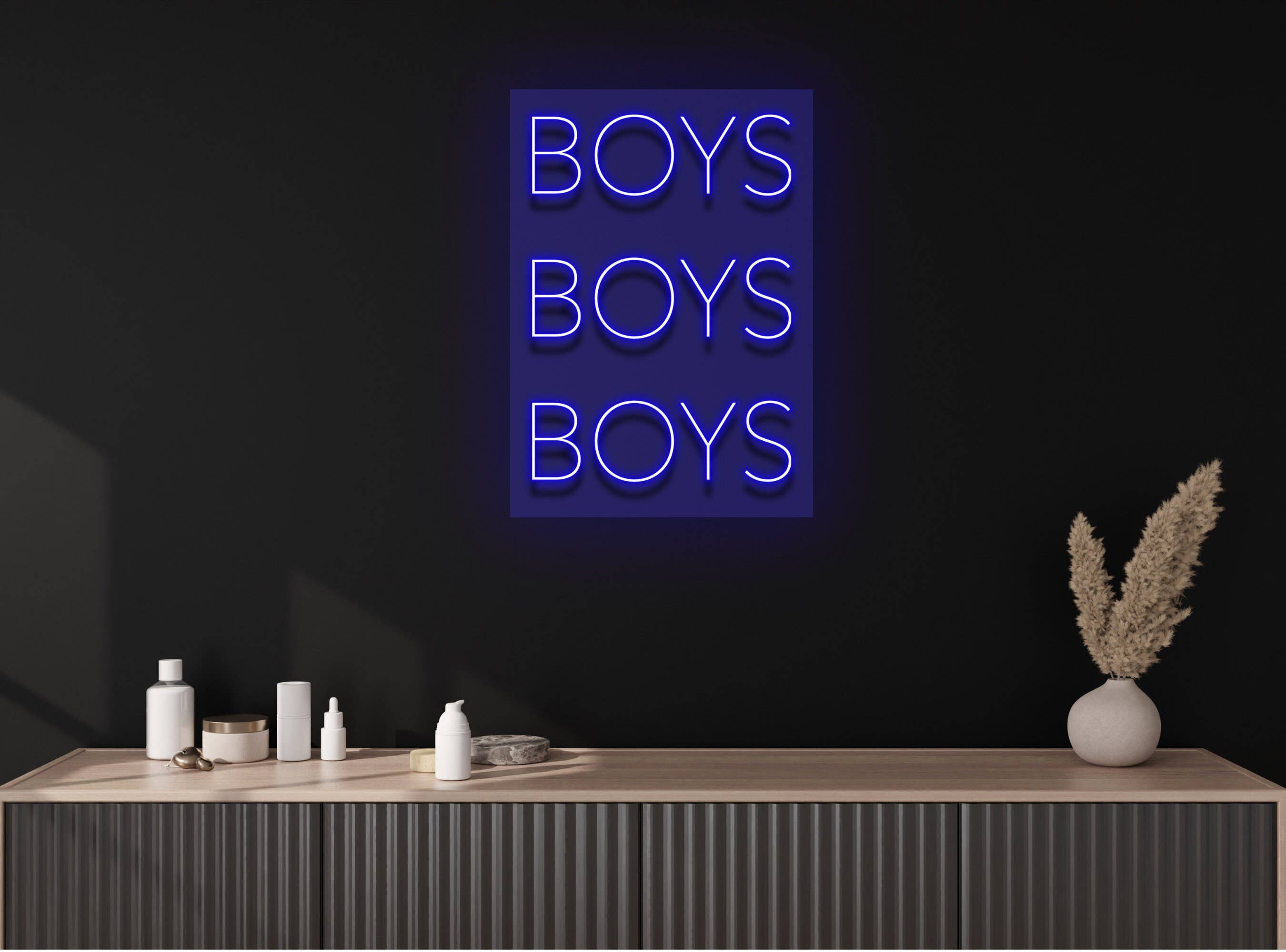 Boys Neon Sign Wall Art Decor