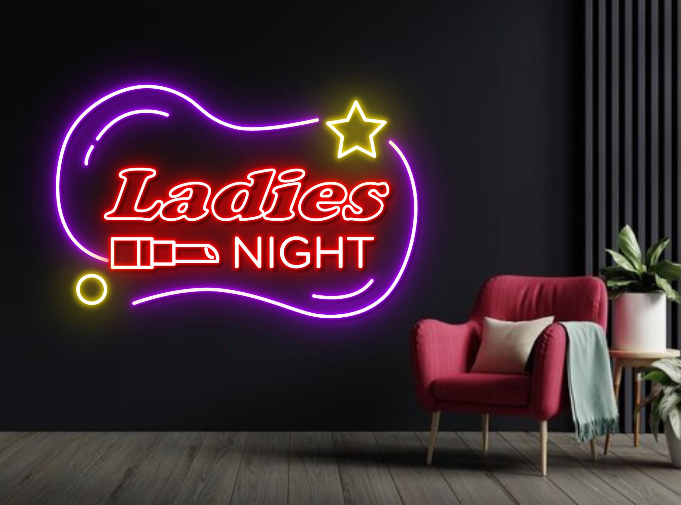 Ladies Night Neon Signs Girl Club Party