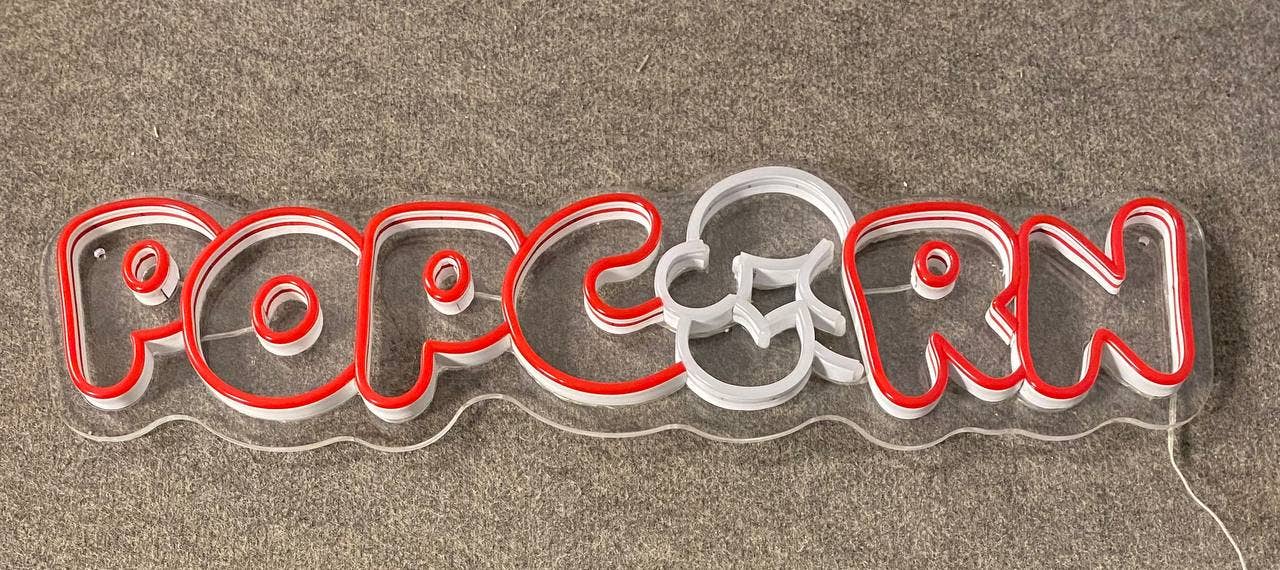 Popcorn Neon Sign Popcorn Store Wall Decor Signboard