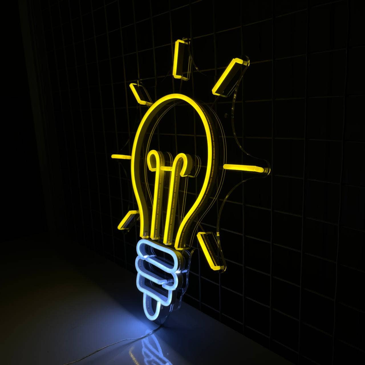 Light Bulb Neon Sign School And Room Decor