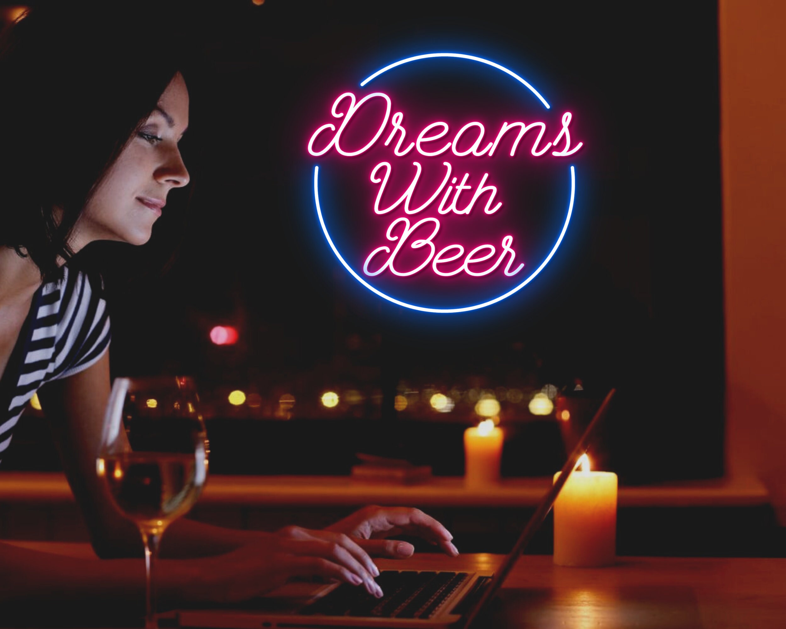Dream With Beer Neon Sign Beer Wall Decor