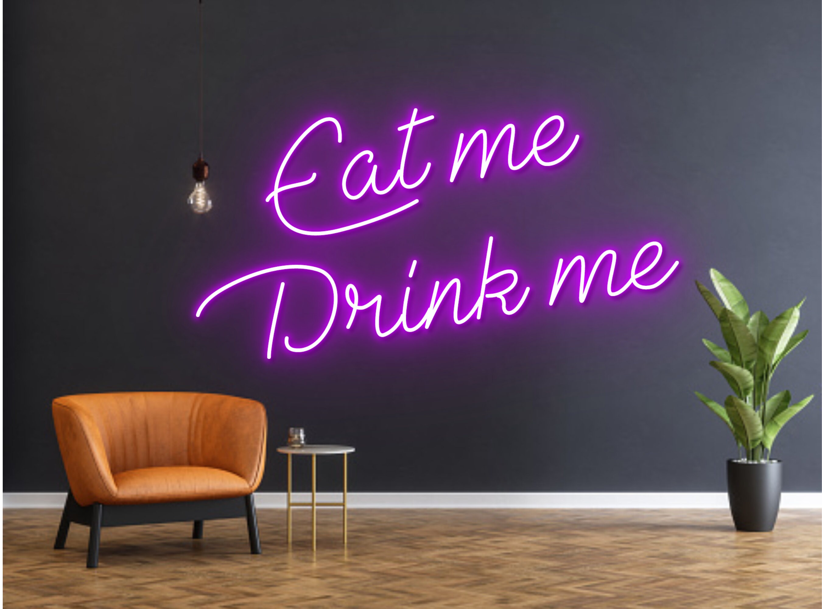 Eat Me Drink Me Neon Signs Decor Business