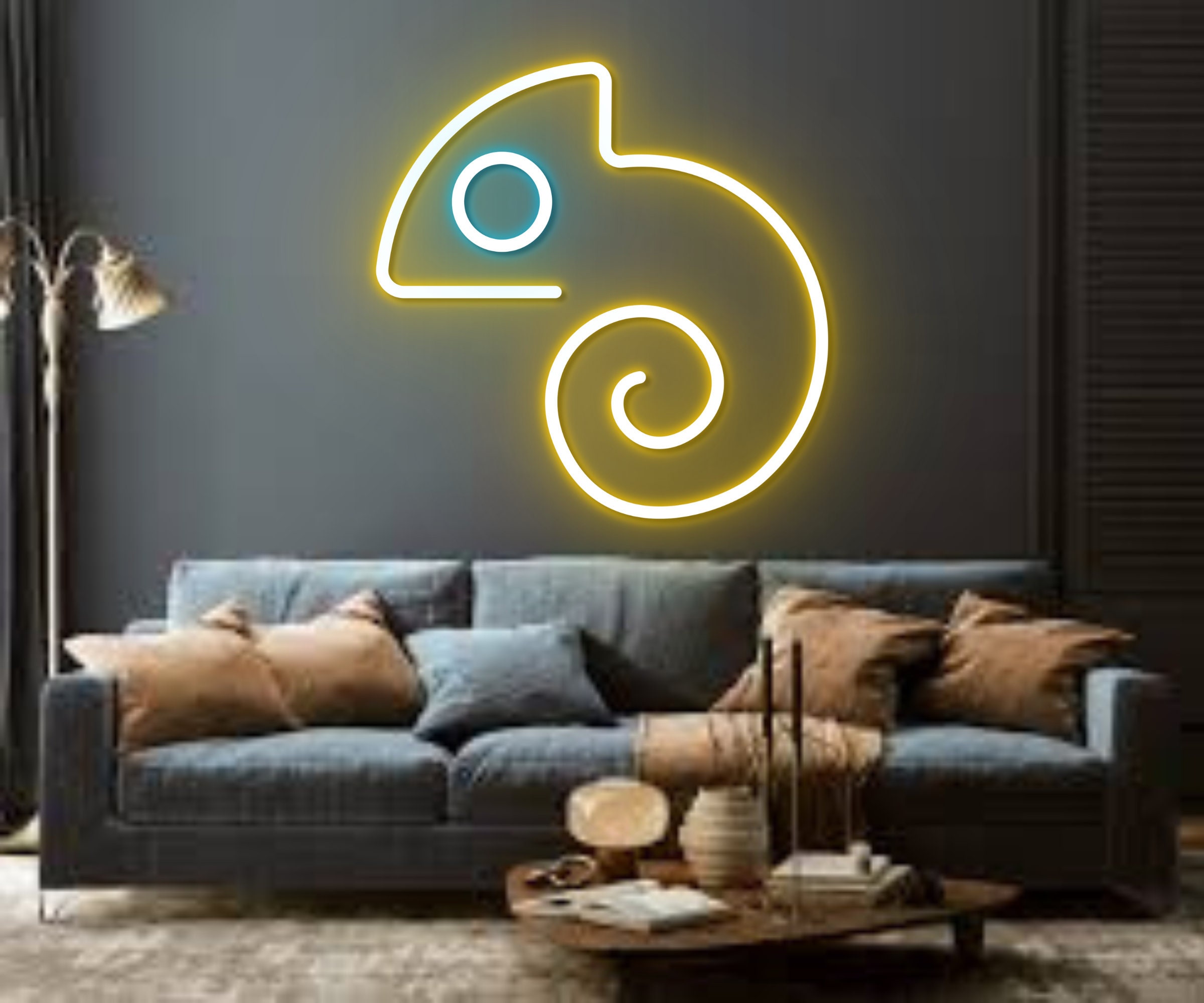 Chameleon Lizard Neon Sign