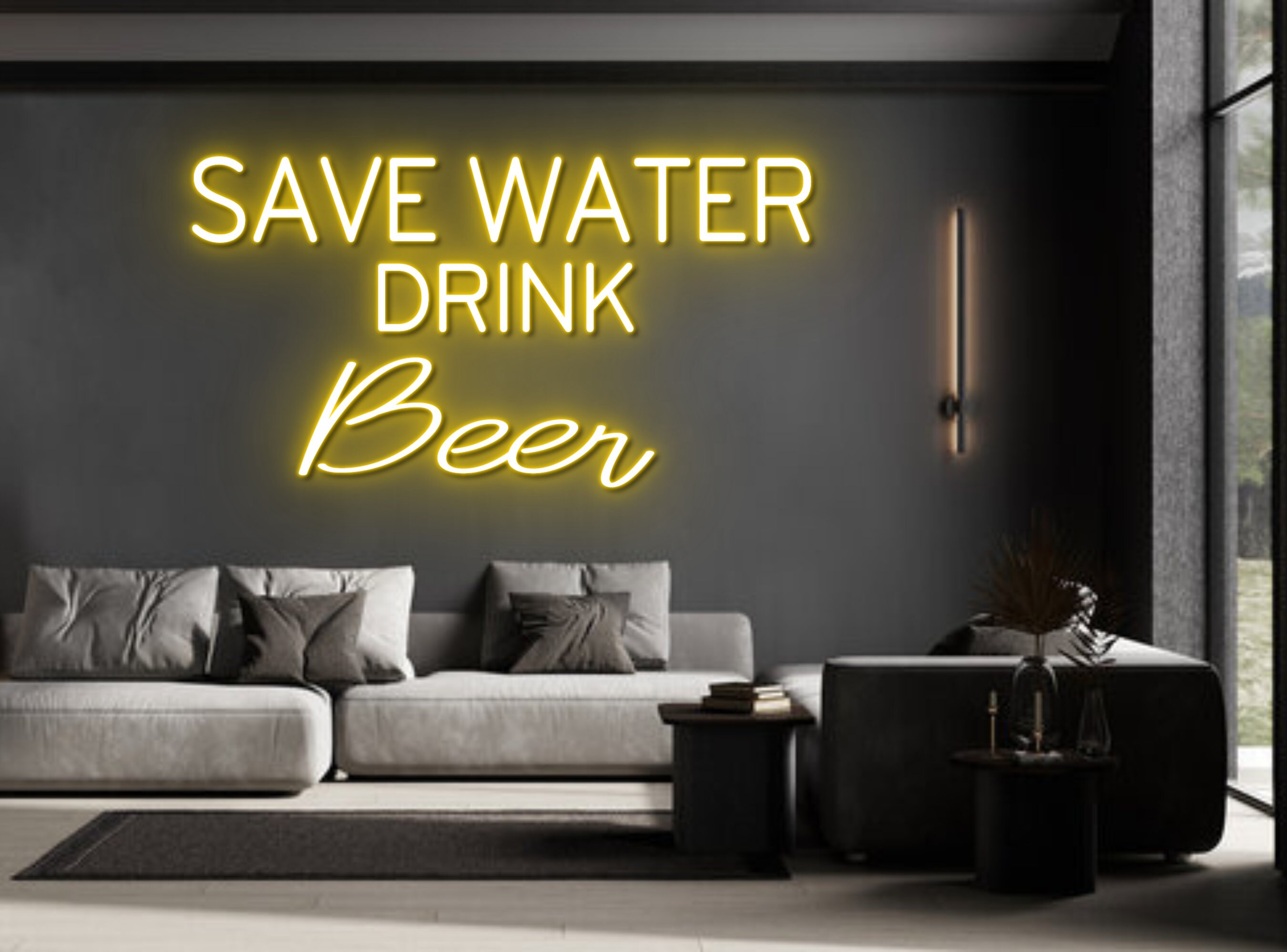 Save Water Drink Beer Neon Sign