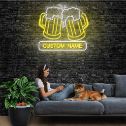 Custom Beer Glass Beer Mug Home Bar Neon Sign
