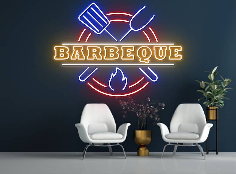 BBQ Restaurant Neon Sign Decor