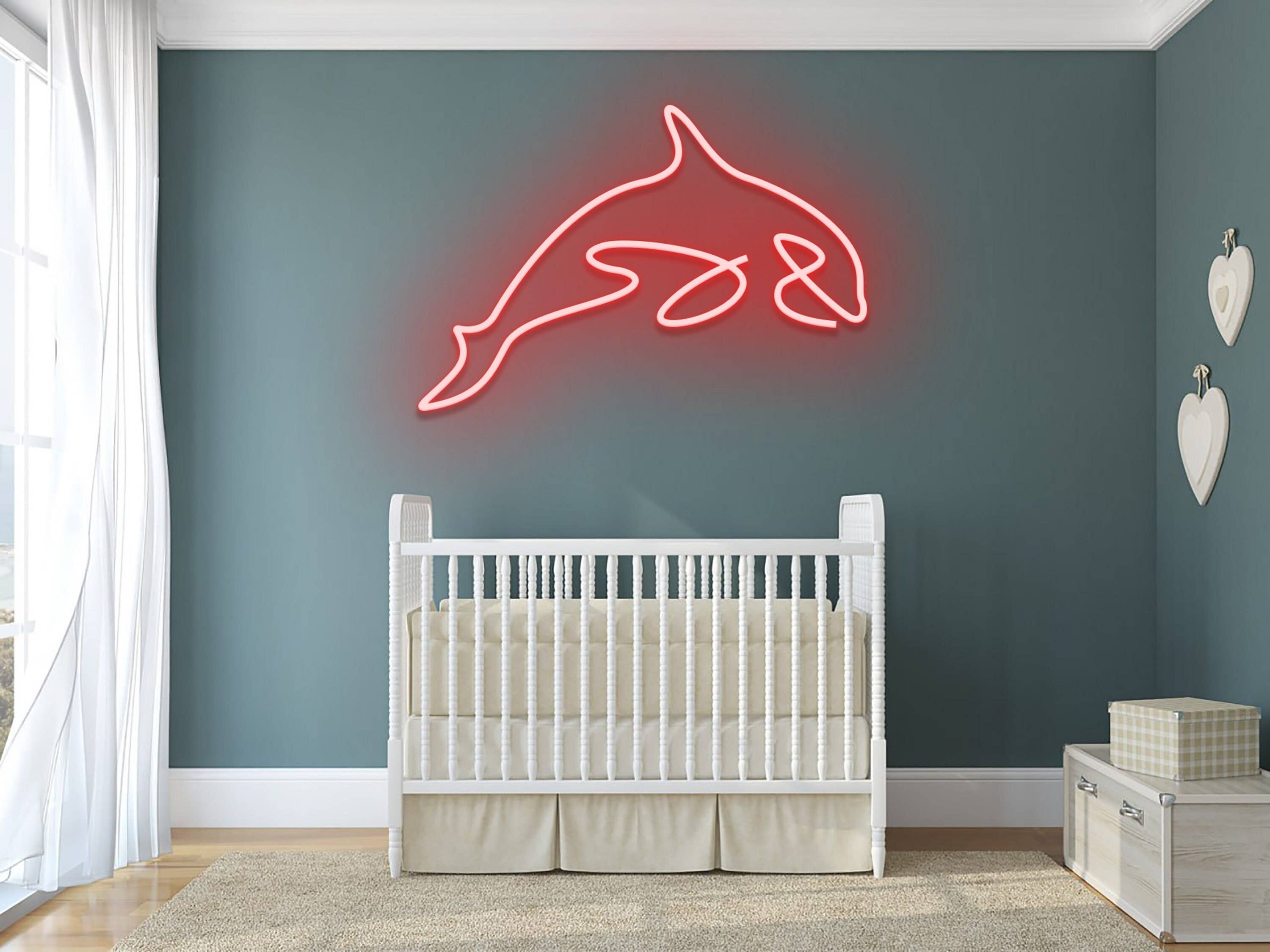 Dolphin Neon Sign Dolphin Led Light Fishing Wall Art