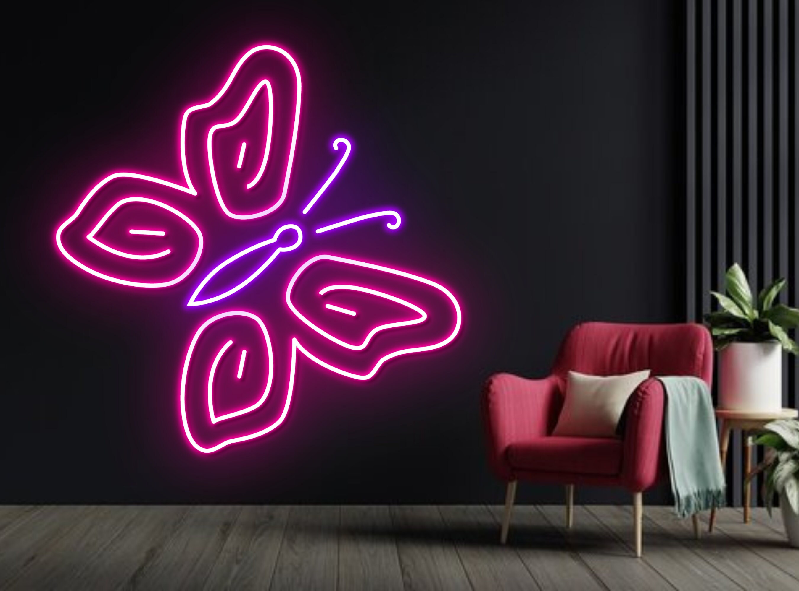 Butterfly Neon Sign Wall Art Signage