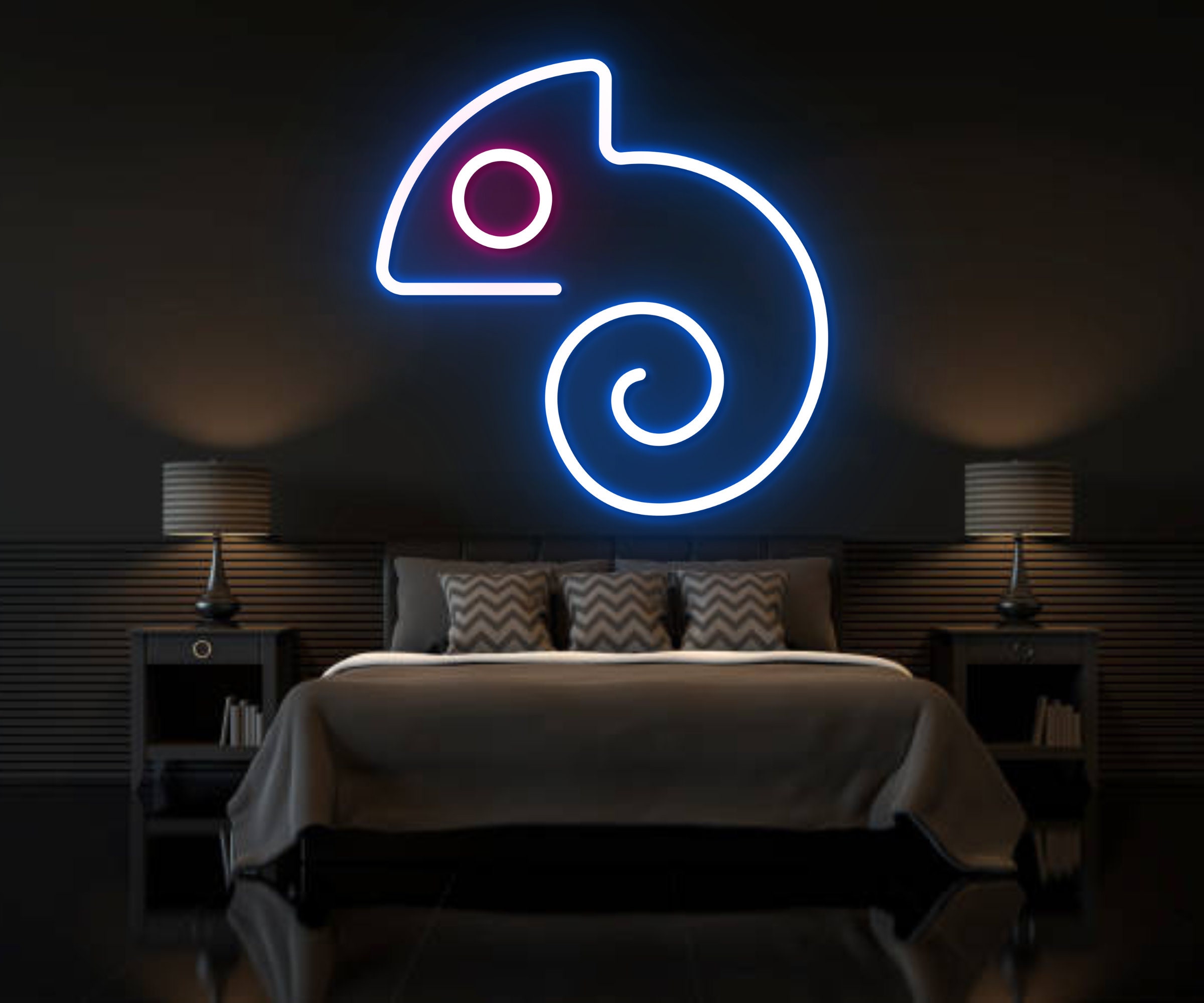 Chameleon Lizard Neon Sign