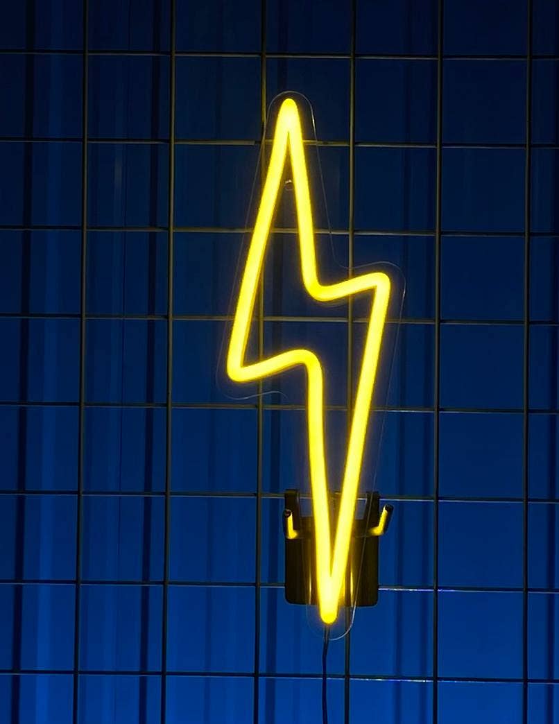 Flash Neon Signs Thunder Long-lasting Lights Wall Decor