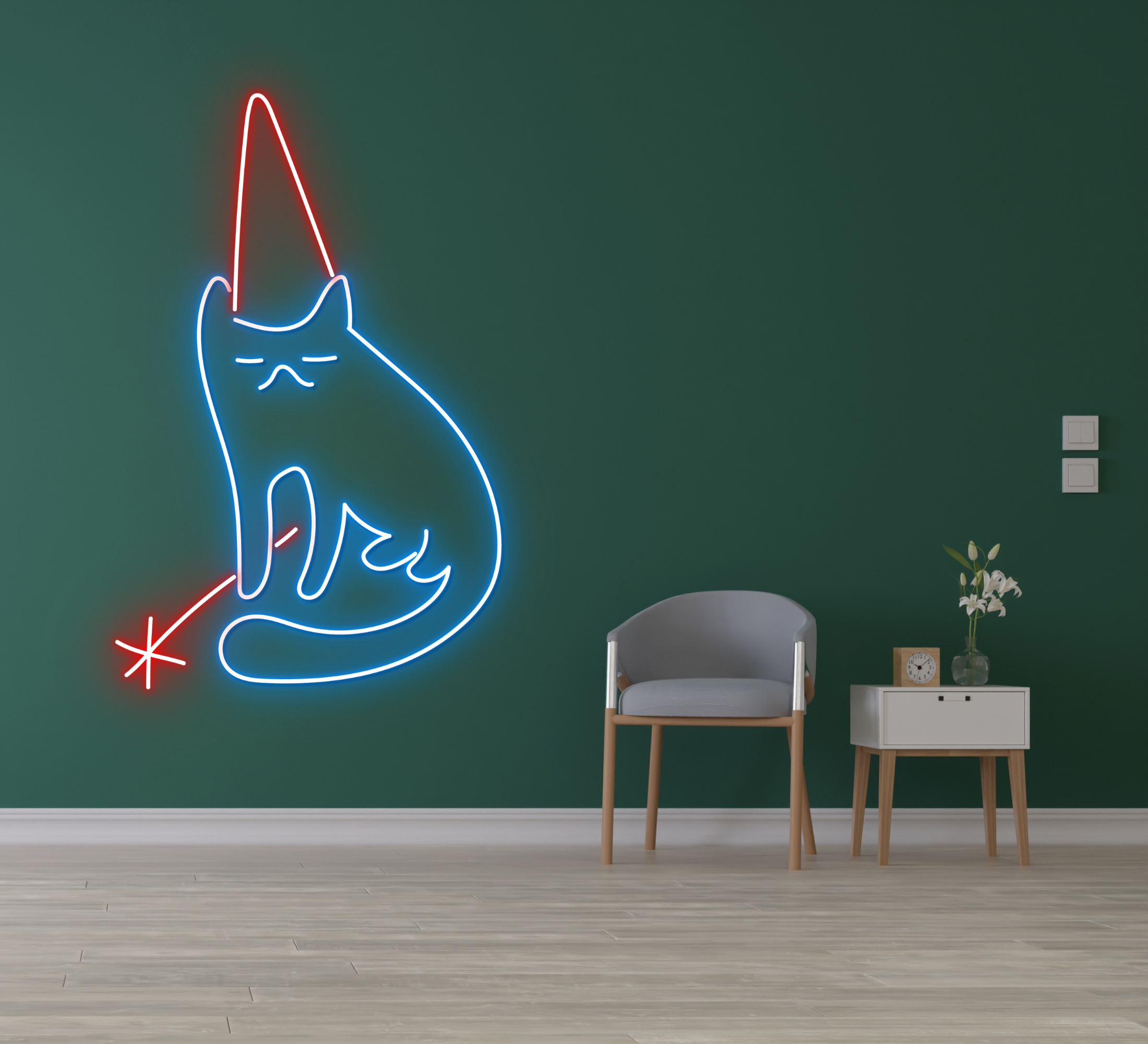 Cute Magic Cat Neon Sign Cat Salon Pet Shop Decor