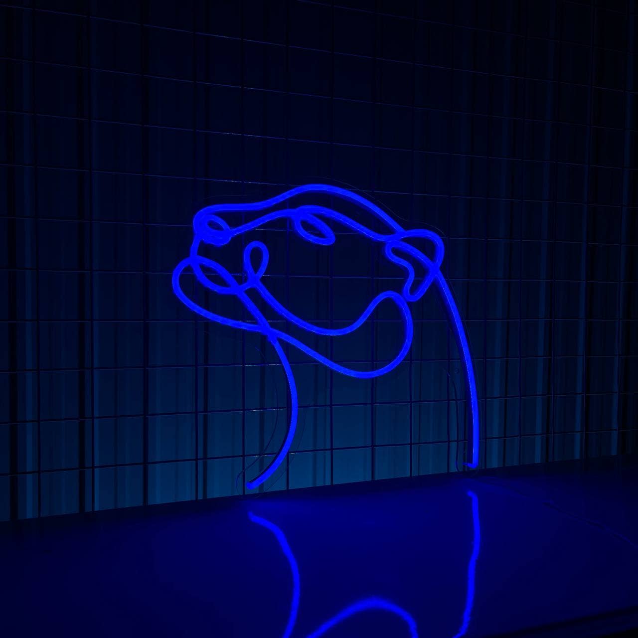 Leopard Line Art Neon Signs Animal Wall Art Decor