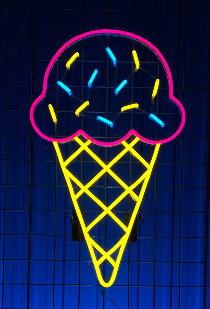 Ice Cream Neon Sign Ice Cream Parlor Sign Decor