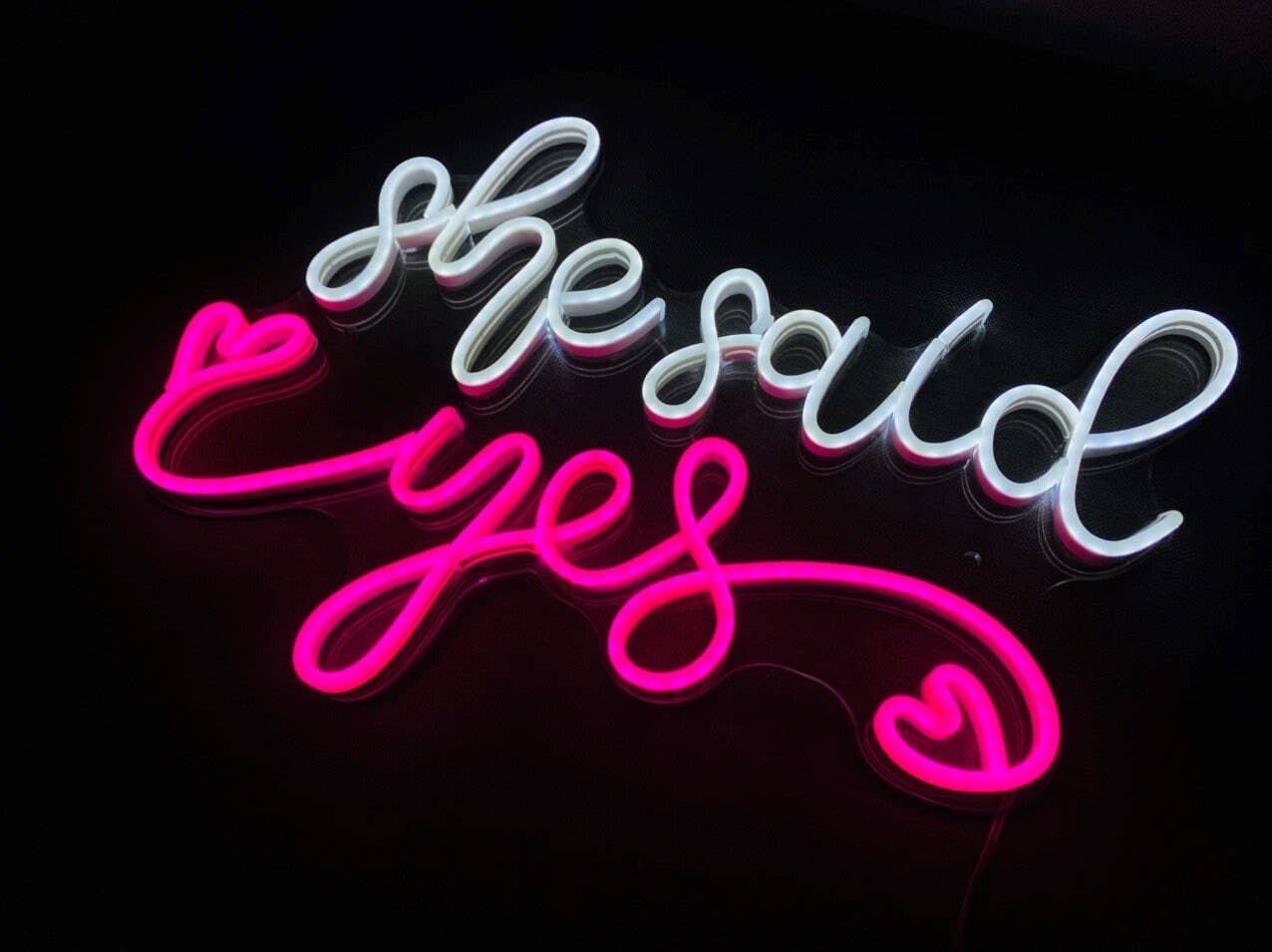 She Said Yes Neon Sign Propose Wedding Party Light Decor