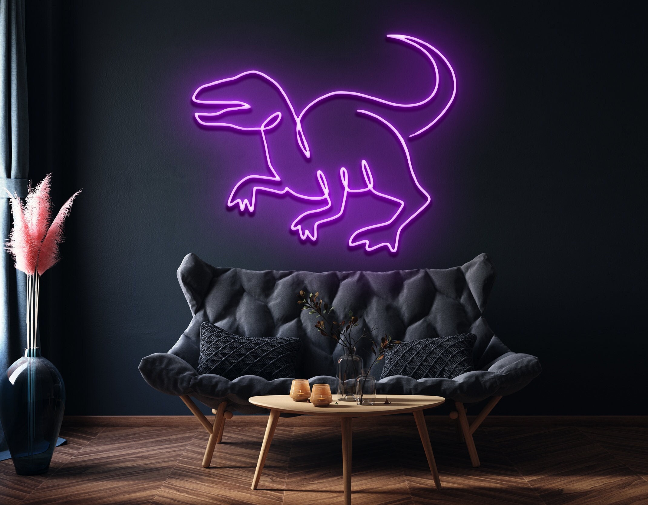 Dinosaur Neon Sign Wall Art Decor Gift
