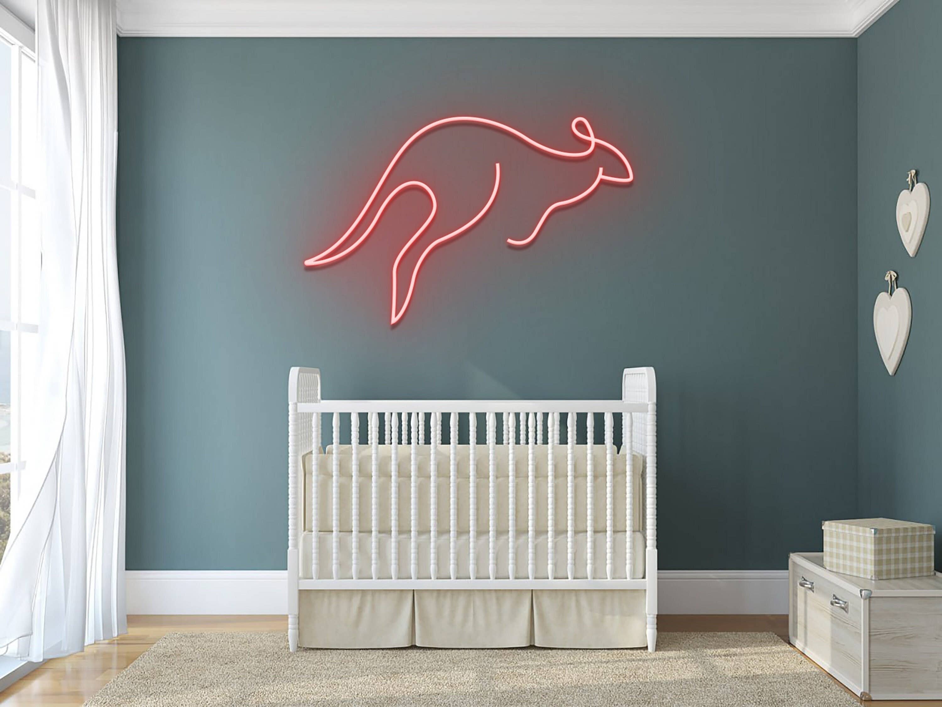 Kangoroo Line Art Neon Signs Animal Wall Decor