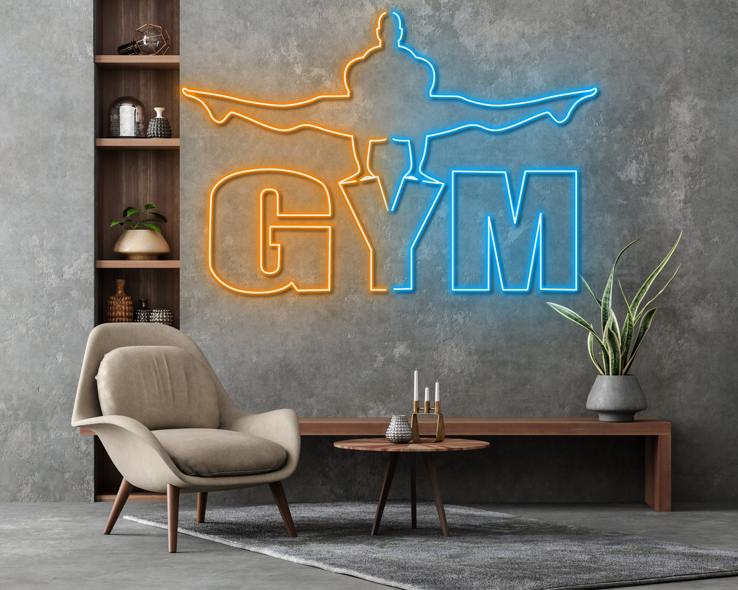 Male Gymnastics Neon Sign Gymnast Name Sign