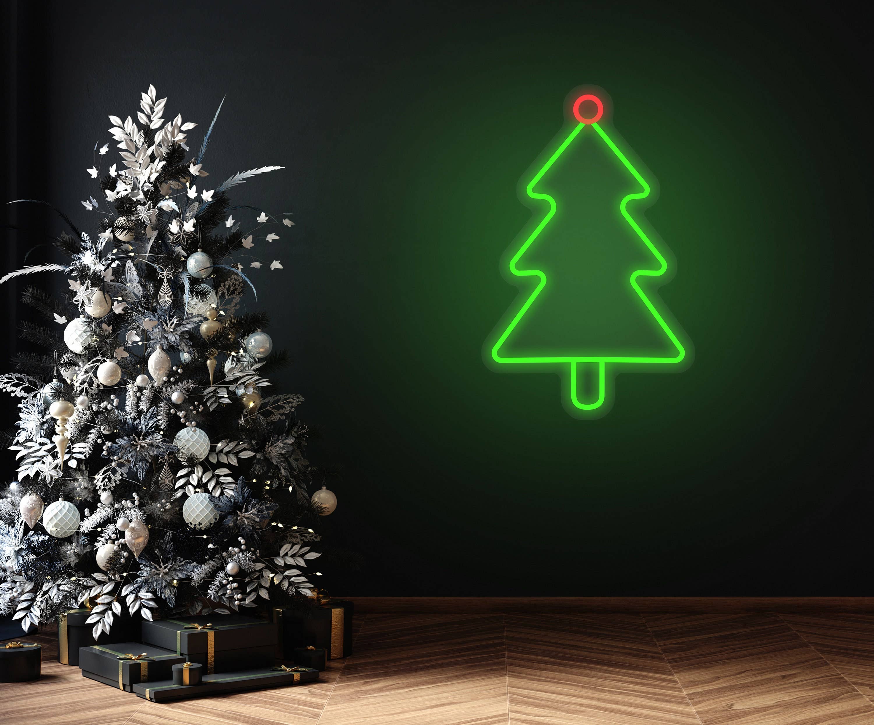 Christmas Tree Neon Sign Christmas Noel Wall Decor