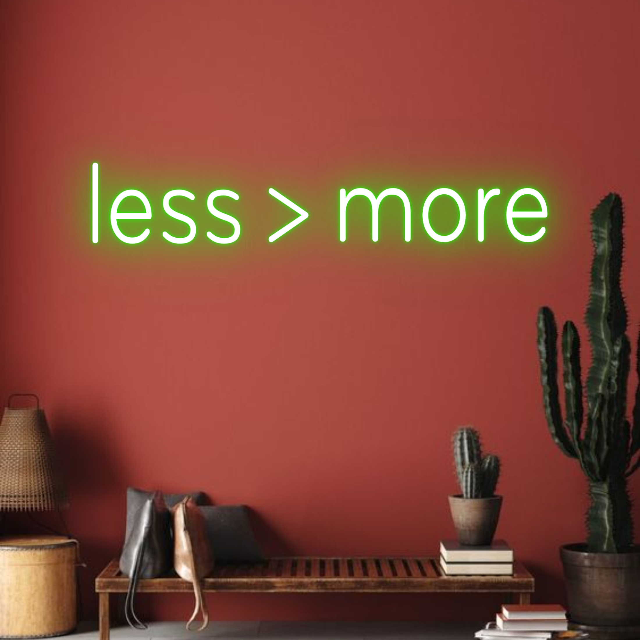 Less Is More Neon Sign Long-lasting Office Decor
