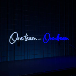 One Team And One Dream Neon Sign Long-lasting Wall Decor