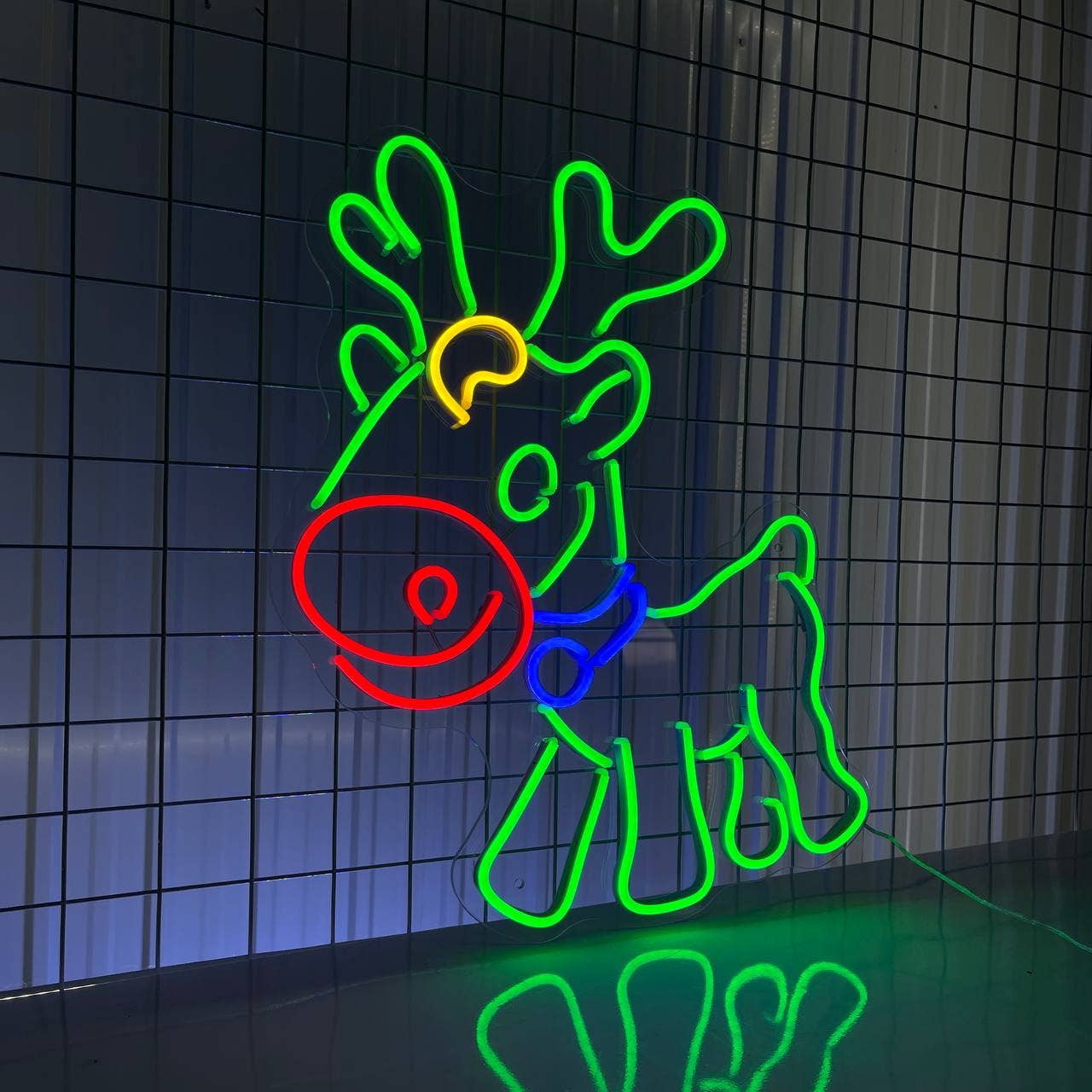 Deer Neon Sign Cute Animal Wall Decor For Kids Room