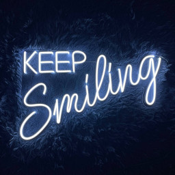 Keep Smiling Neon Sign Motivation Room Wall Decor