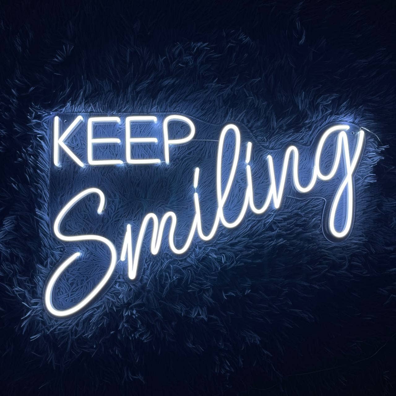 Keep Smiling Neon Sign Motivation Room Wall Decor