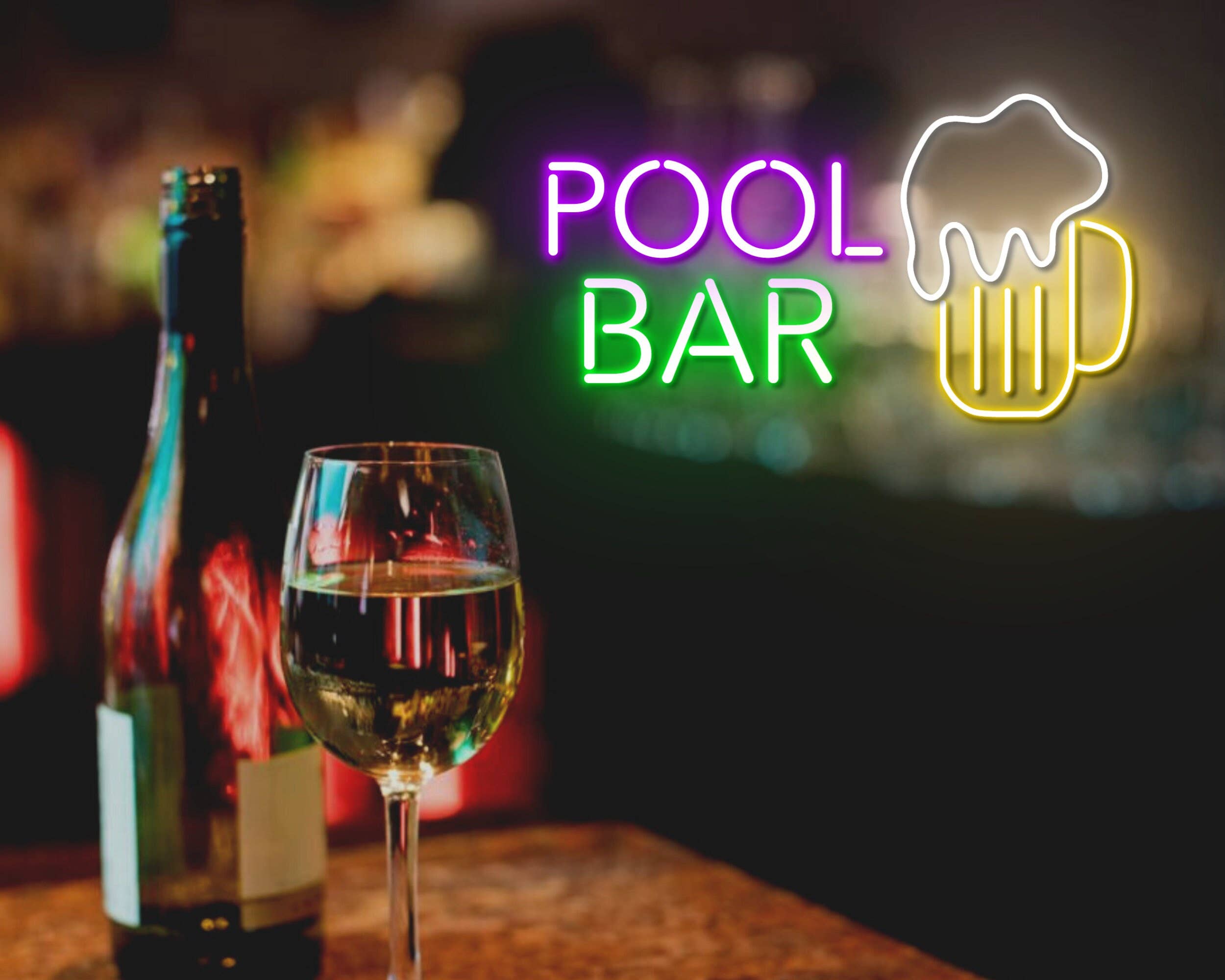 Pool Beer Neon Signs Bar Pub Sign Decor
