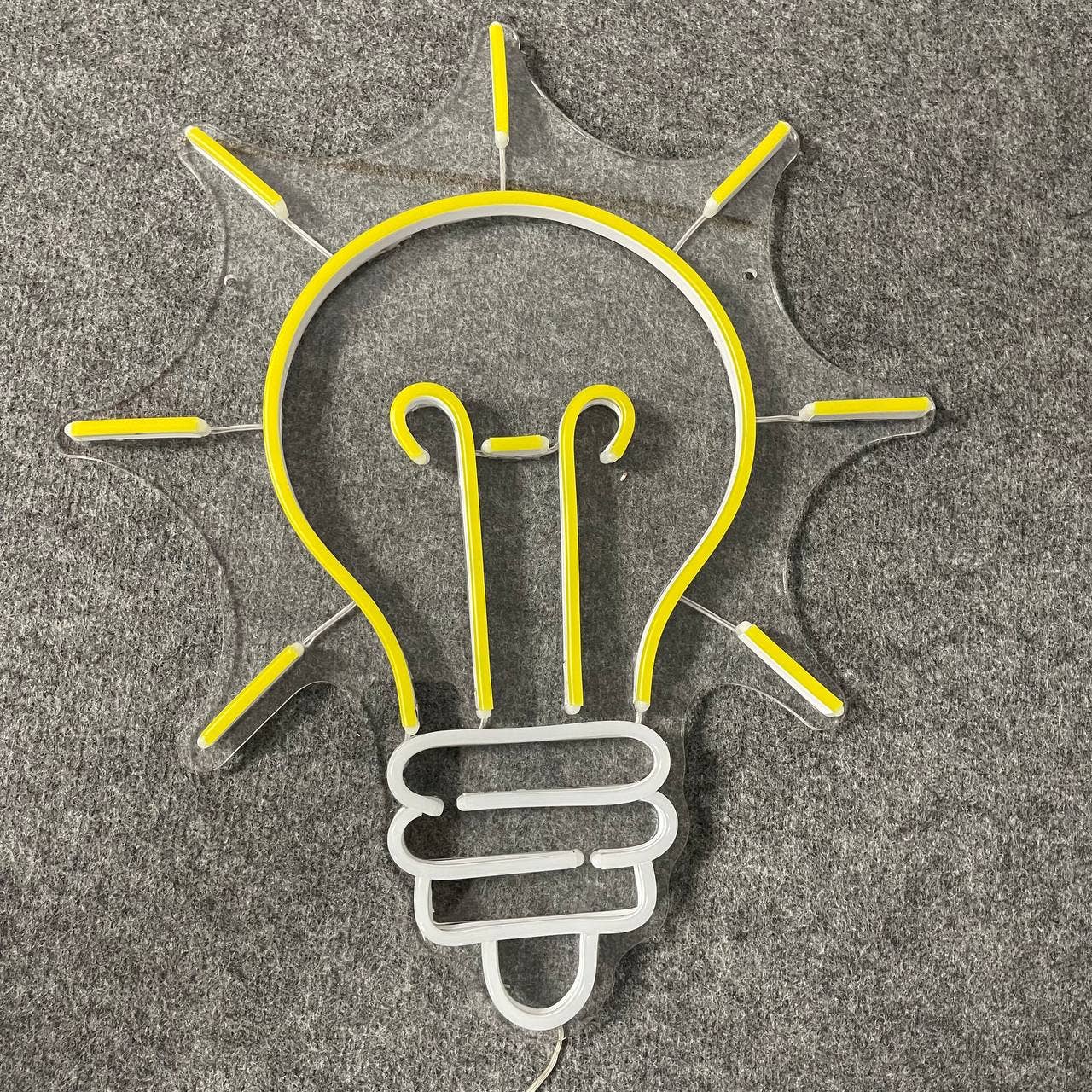 Light Bulb Neon Sign School And Room Decor
