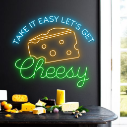 Cheesy Neon Signs Cheese Store Long-lasting Wall Decor