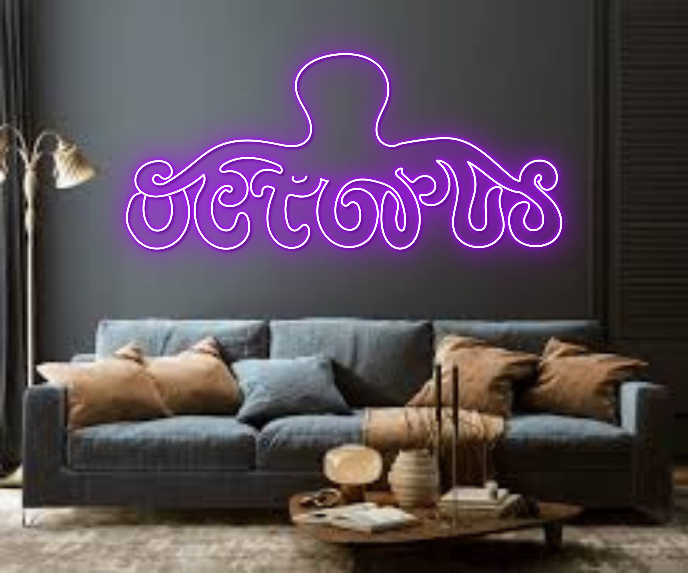 Octopus Seafood Restaurant Neon Sign