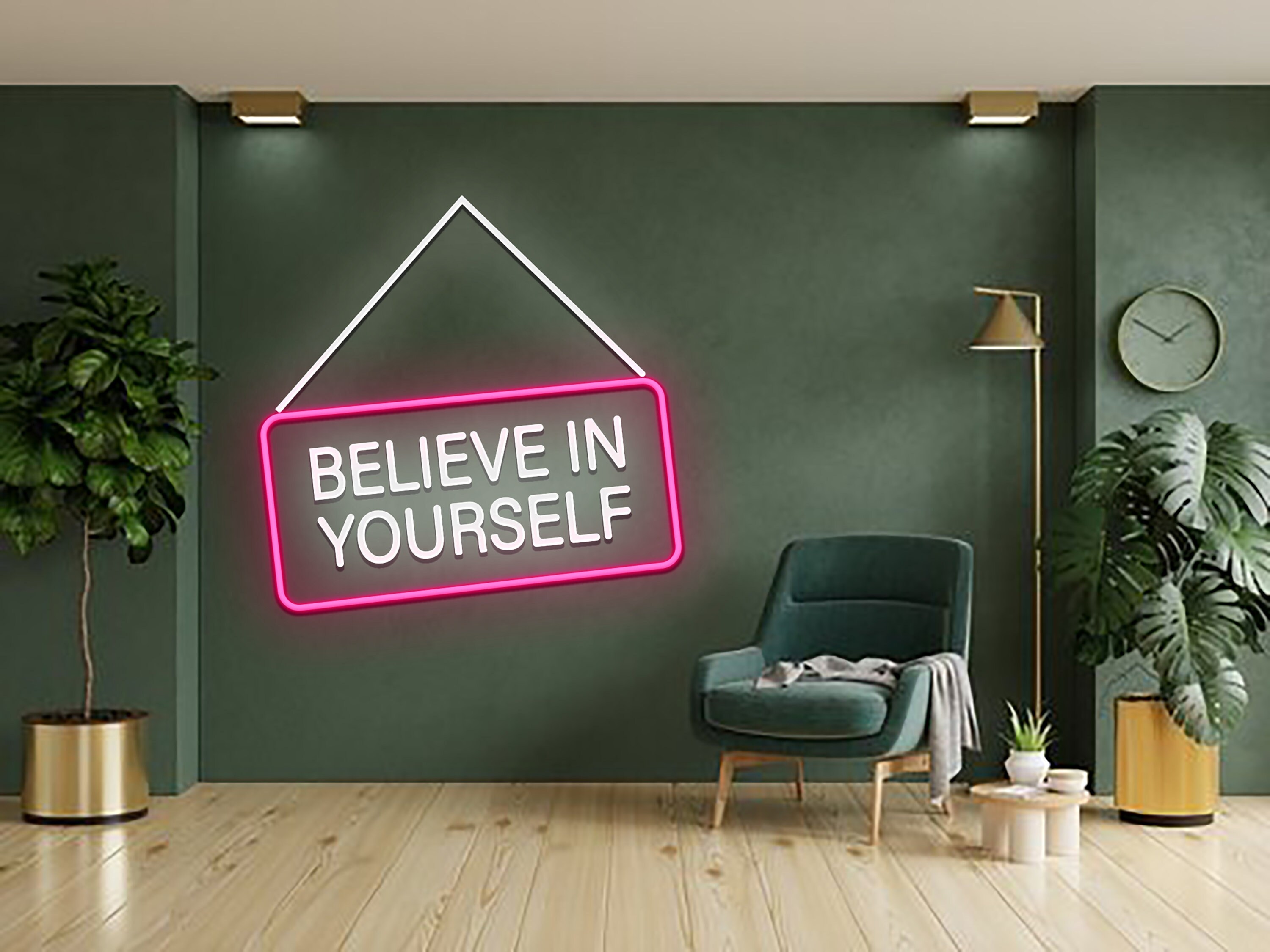 Believe In Yourself Neon Sign Bedroom Decor