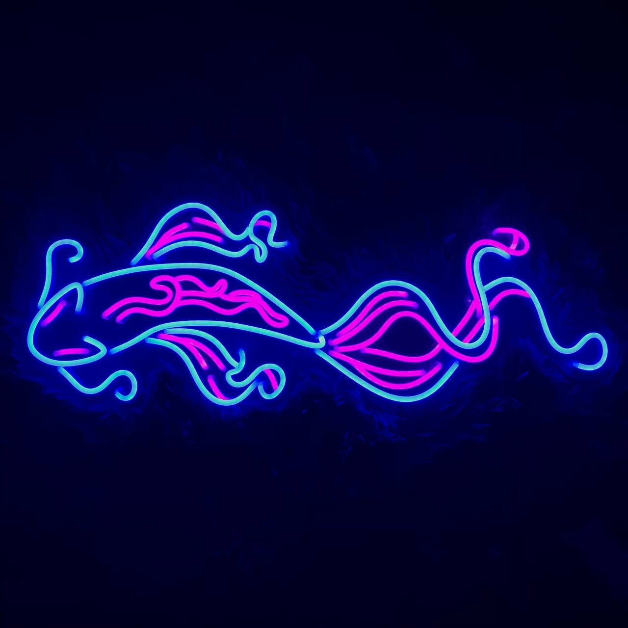 Koi Fish Neon Sign Wall Decor
