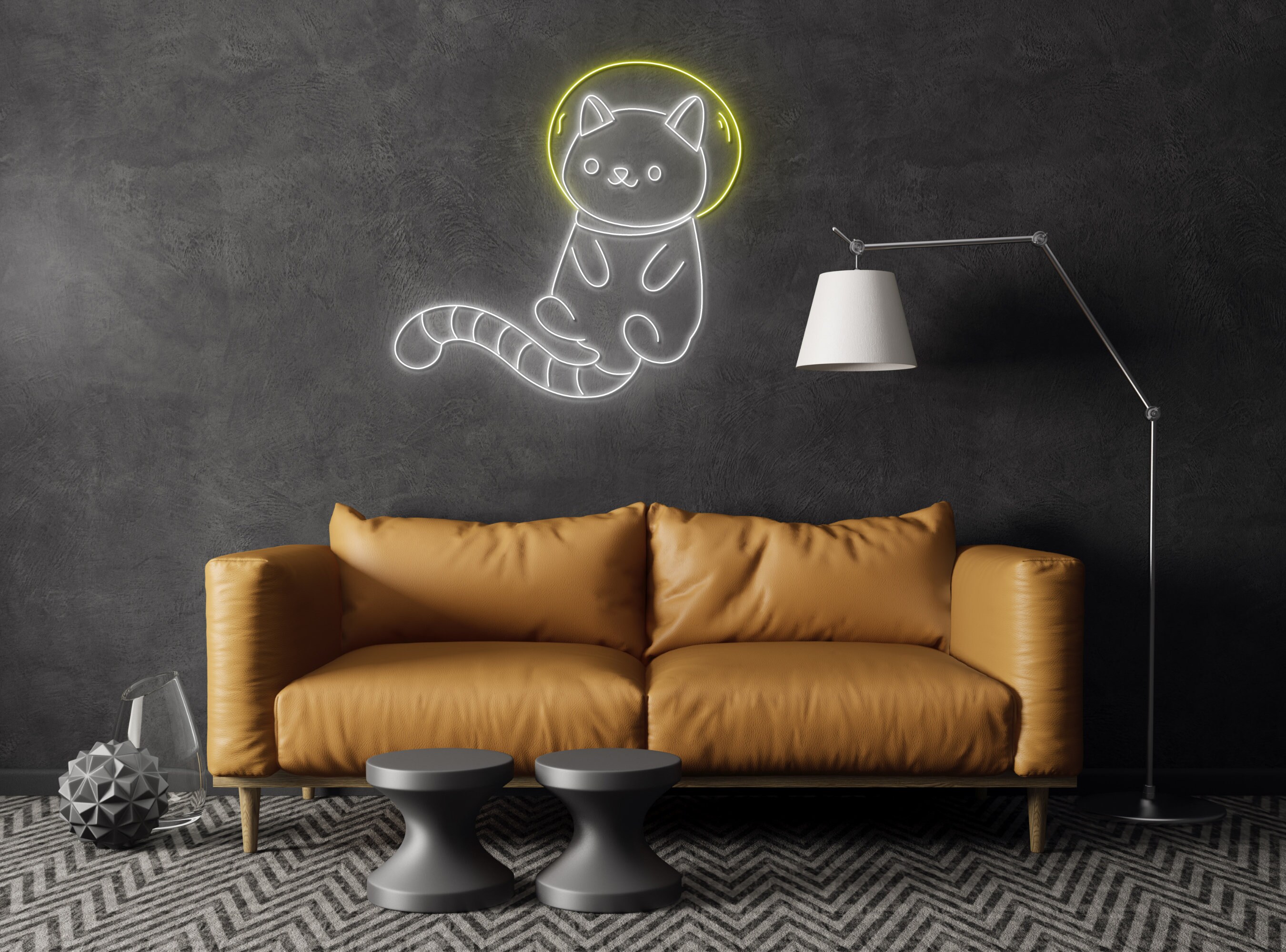 Cute Cat Astronaut Neon Sign Wall Art Decor