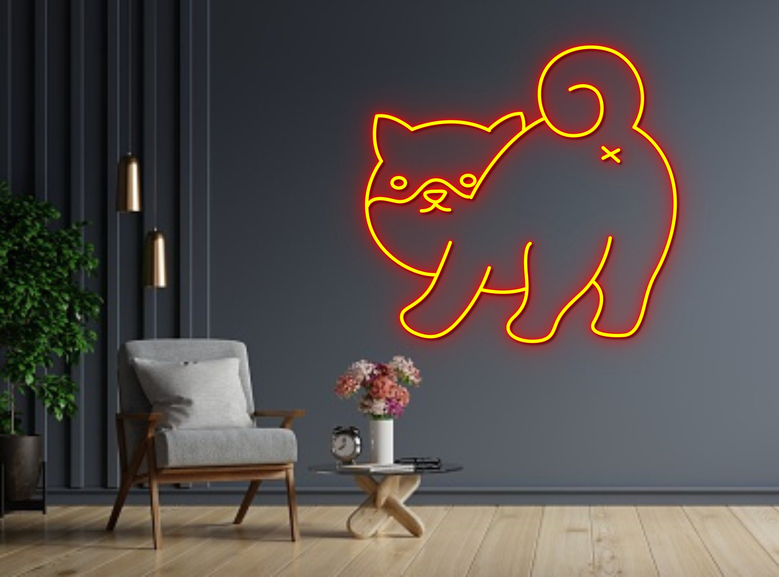 Shiba Inu Butt Dog Neon Sign