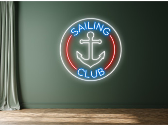 Sailing Club Anchor Beach Neon Sign Anchor Wall Decor